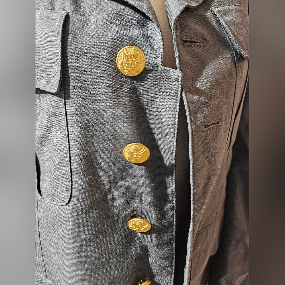 U.S. Army Gray Blazer with Gold Buttons - Picture 5 of 9
